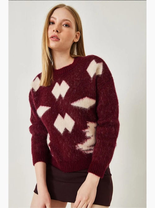 Maglione in maglia jacquard spazzolato lucci - Kiabi
