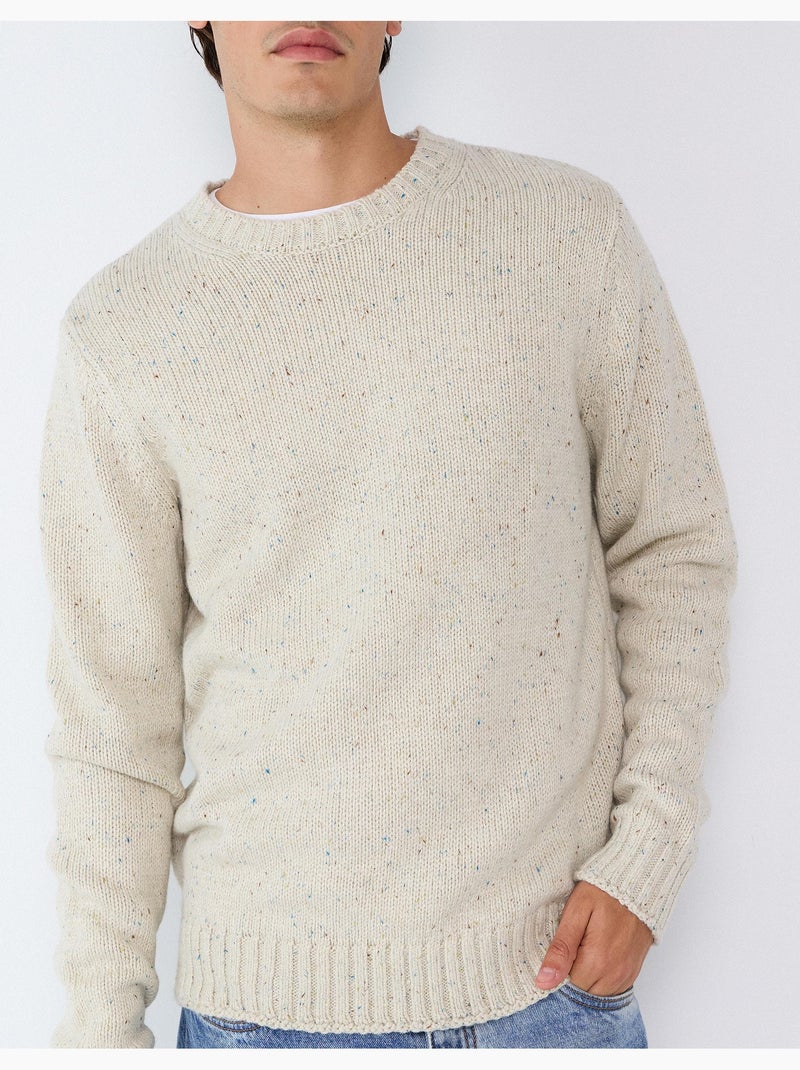 Maglione in maglia, mo fashion Beige - Kiabi