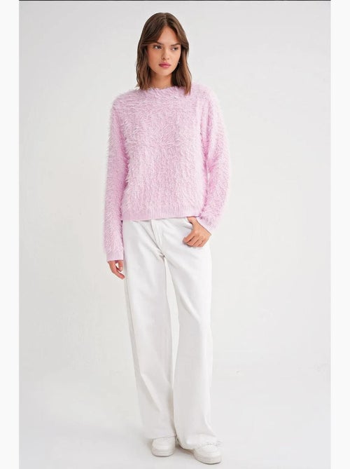 Maglione in maglia morbida effetto peluche con texture mixray - Kiabi