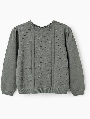 Maglione in maglia openwork di cotone b&s