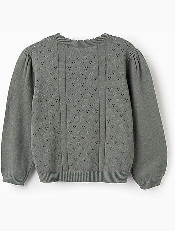 Maglione in maglia openwork di cotone b&s