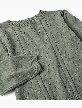 Maglione in maglia openwork di cotone b&s