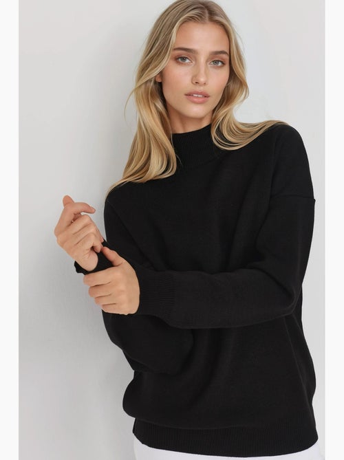 Maglione in maglia oversize a mezzo collo alto my fashion - Kiabi Maglione in maglia oversize a mezzo collo alto my fashion - Kiabi