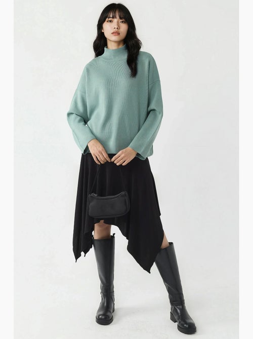 Maglione in maglia oversize a mezzo collo alto my fashion - Kiabi Maglione in maglia oversize a mezzo collo alto my fashion - Kiabi