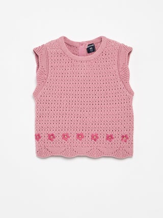 Maglione in maglia senza maniche