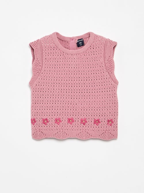 Maglione in maglia senza maniche - Kiabi