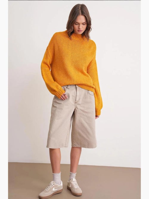 Maglione in maglia spessa relaxed fit con girocollo mixray - Kiabi Maglione in maglia spessa relaxed fit con girocollo mixray - Kiabi