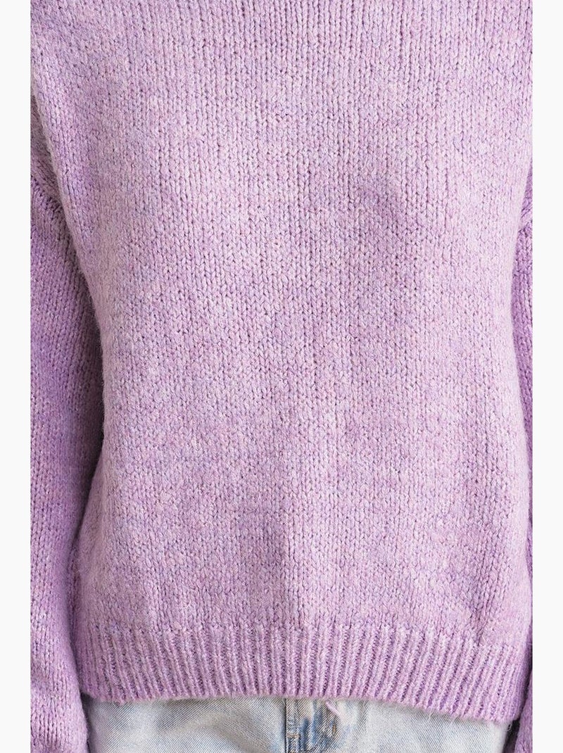 Maglione in maglia spessa relaxed fit con girocollo mixray Lavanda - Kiabi