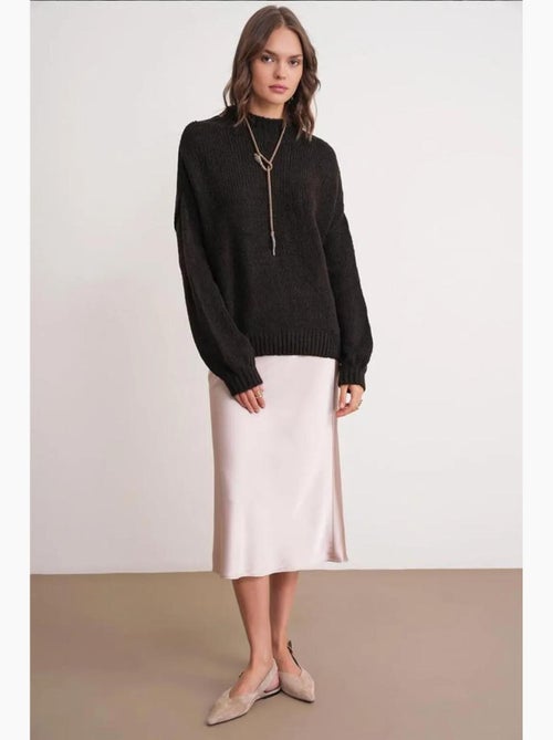 Maglione in maglia spessa relaxed fit con girocollo mixray - Kiabi Maglione in maglia spessa relaxed fit con girocollo mixray - Kiabi