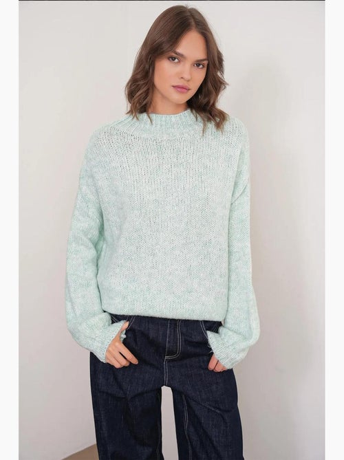 Maglione in maglia spessa relaxed fit con girocollo mixray - Kiabi Maglione in maglia spessa relaxed fit con girocollo mixray - Kiabi