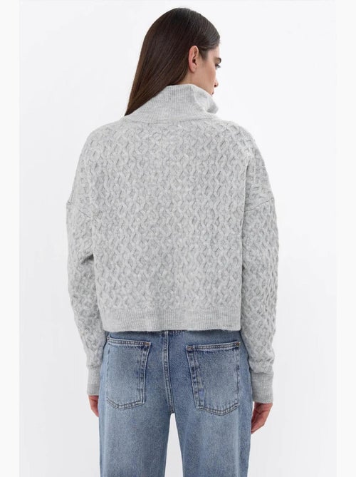 Maglione in maglia testurizzata con colletto da camicia hiccup - Kiabi