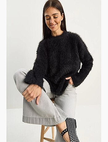 Maglione in maglia testurizzata lucci