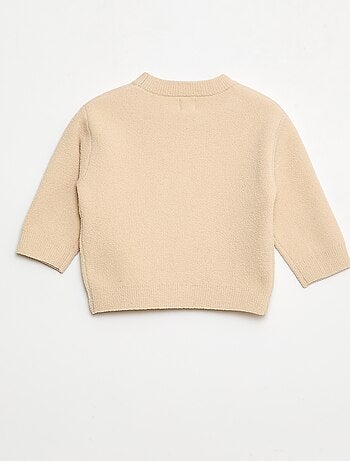 Maglione in maglia tinta unita con collo rotondo