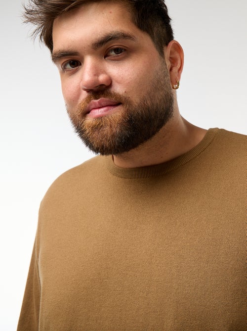 Maglione in maglia tinta unita con collo rotondo - Kiabi Maglione in maglia tinta unita con collo rotondo - Kiabi