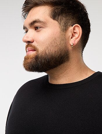Maglione in maglia tinta unita con collo rotondo