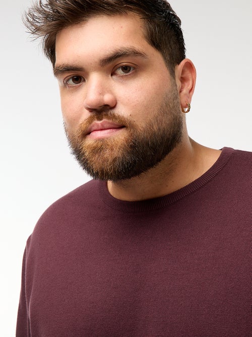 Maglione in maglia tinta unita con collo rotondo - Kiabi Maglione in maglia tinta unita con collo rotondo - Kiabi