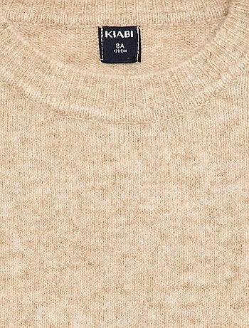 Maglione in maglia tinta unita con scollo rotondo