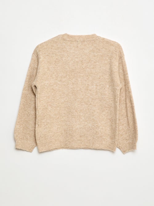 Maglione in maglia tinta unita con scollo rotondo - Kiabi