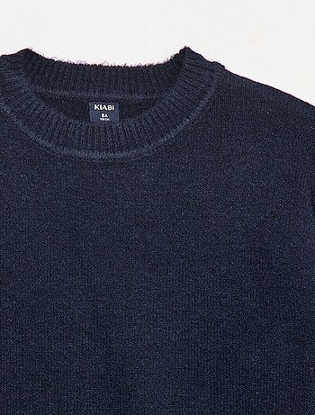 Maglione in maglia tinta unita con scollo rotondo