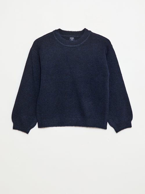 Maglione in maglia tinta unita con scollo rotondo - Kiabi