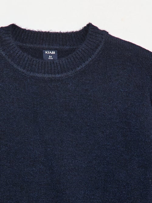Maglione in maglia tinta unita con scollo rotondo - Kiabi