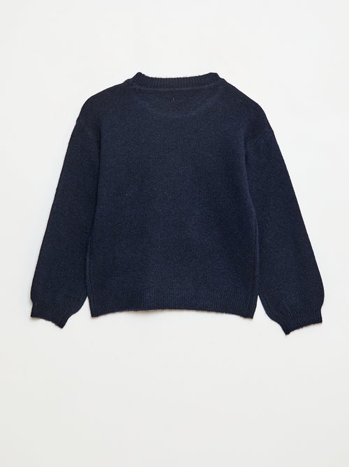 Maglione in maglia tinta unita con scollo rotondo - Kiabi