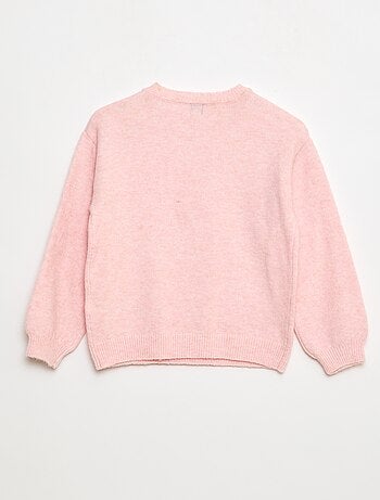Maglione in maglia tinta unita con scollo rotondo