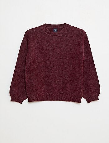 Maglione in maglia tinta unita con scollo rotondo