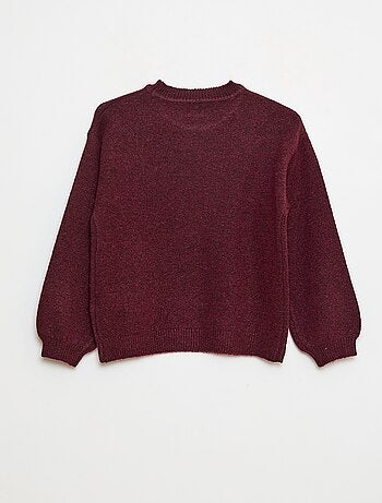 Maglione in maglia tinta unita con scollo rotondo