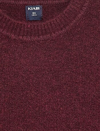 Maglione in maglia tinta unita con scollo rotondo