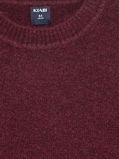 Maglione in maglia tinta unita con scollo rotondo - Kiabi