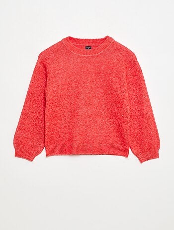 Maglione in maglia tinta unita con scollo rotondo