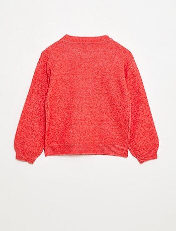 Maglione in maglia tinta unita con scollo rotondo