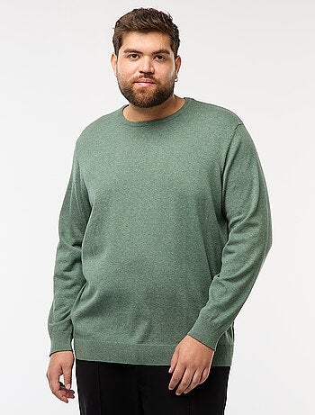 Maglione in maglia tinta unita con collo rotondo