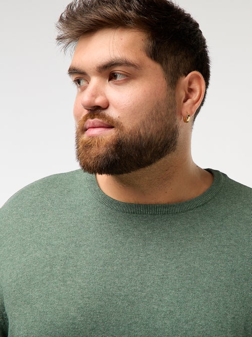 Maglione in maglia tinta unita con scollo rotondo - Kiabi Maglione in maglia tinta unita con scollo rotondo - Kiabi