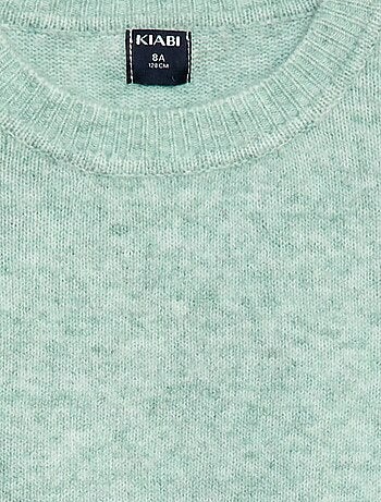 Maglione in maglia tinta unita con scollo rotondo