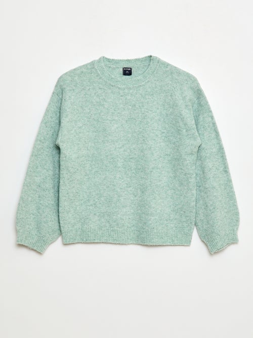 Maglione in maglia tinta unita con scollo rotondo - Kiabi