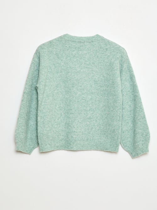 Maglione in maglia tinta unita con scollo rotondo - Kiabi