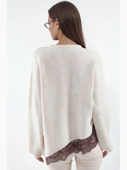 Maglione in maglia tinta unita da donna con girocollo hiccup - Kiabi Maglione in maglia tinta unita da donna con girocollo hiccup - Kiabi