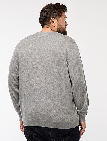 Maglione in maglia tinta unita con collo rotondo