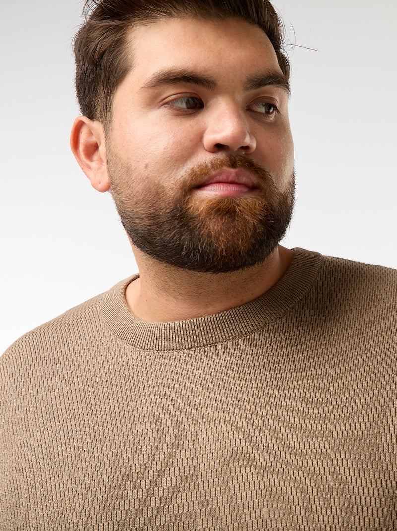 Maglione in maglia tinta unita Marrone - Kiabi