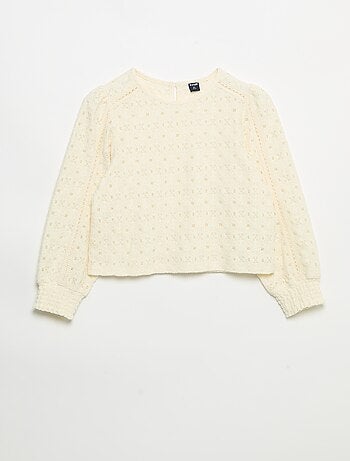 Maglione in maglia traforata