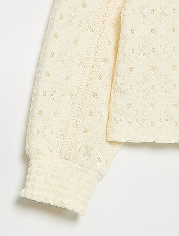 Maglione in maglia traforata