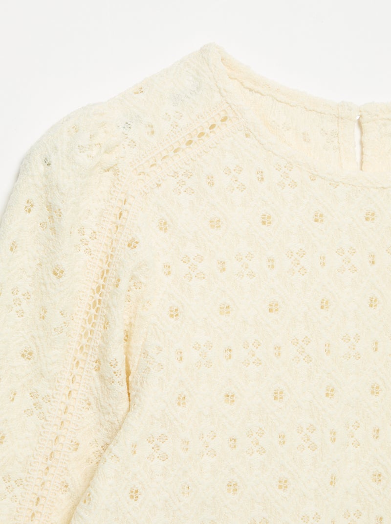 Maglione in maglia traforata Beige - Kiabi