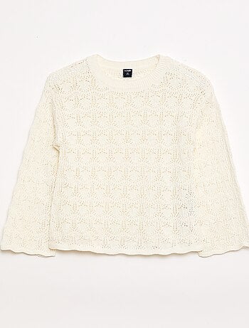 Maglione in maglia traforata