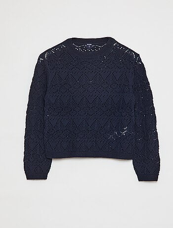 Maglione in maglia traforata