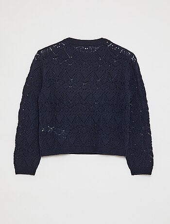 Maglione in maglia traforata
