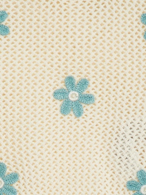 Maglione in maglia traforata con fiori - Kiabi