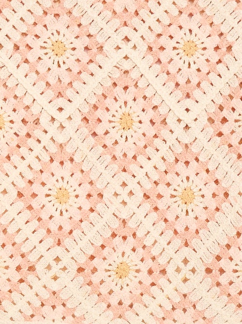 Maglione in maglia traforata con ricami floreali - Kiabi