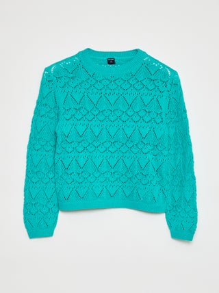 Maglione in maglia traforata